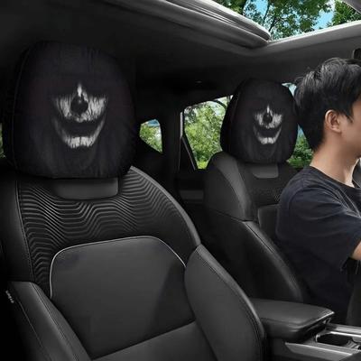 2PCS Elastic Car Headrests Protective Covers Washable Car Seat Headcover  Gift for Car Lover