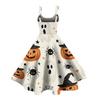 Dámské Halloweenské Tisk Off Shoulder Šaty Vintage Punk Styl Rozšířená Sukně Bez Rukávů Neformální Párty Šaty