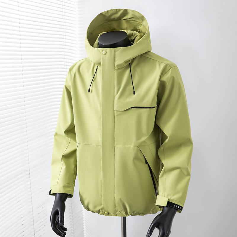 Wide Casual Jacket Men's Jacket Men's Removable Hood Waterproof Mountaineering Clothing Casual Jacket
