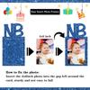 1st Birthday Photo Banner Boys Newborn to 12 Months Birthday Paper Photo Frame Monthly Milestone Bunting Decorations Baby 1st Bday Picture Banner