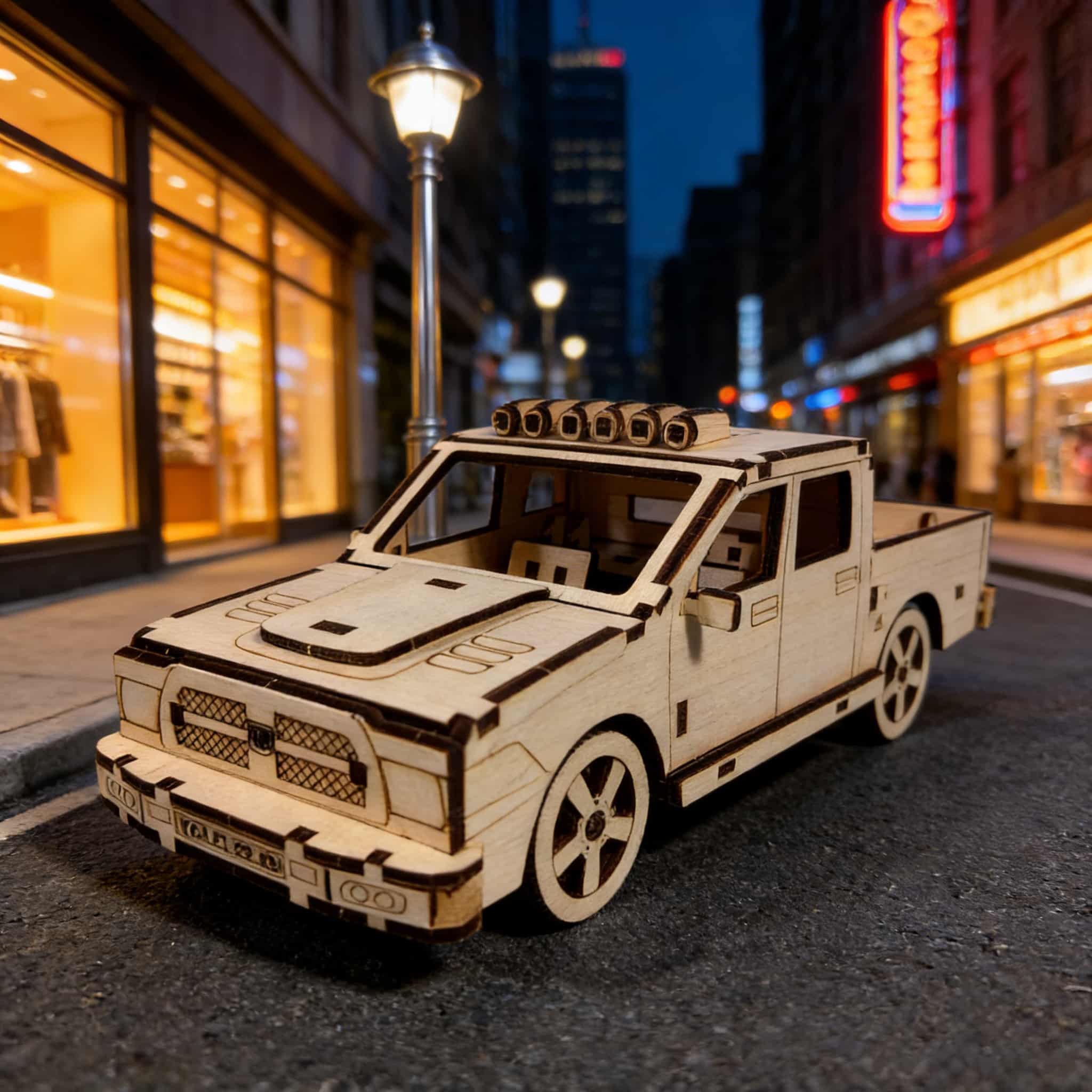 

1 wooden DIY truck creative 3D puzzle ideal as a holiday present or home decor. great for daily use perfect for gifting белый