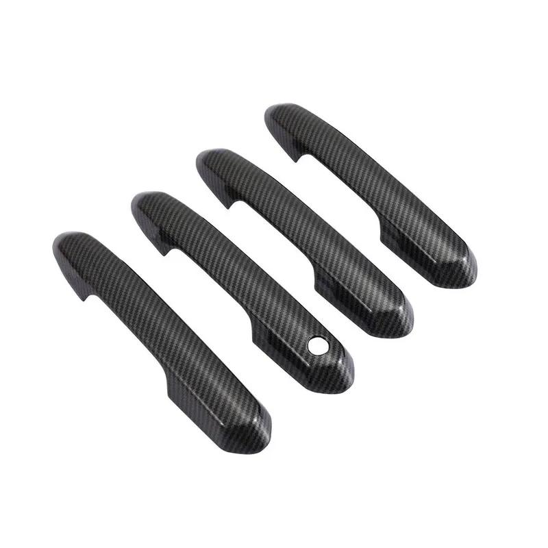 For Toyota Highlander Kluger    Carbon Car Exterior Door Handle Frame Protect Decoration Cover Trim Accessories