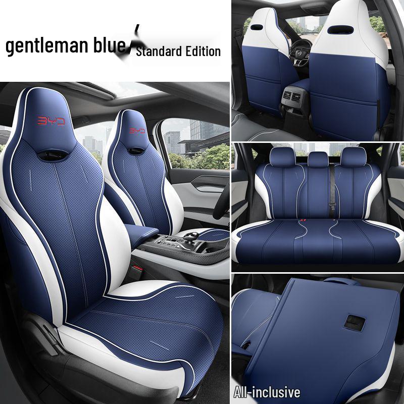 BYD Destroyer 05 Glory Edition All-Season Universal Car Seat Cover Destroyer 05 (Gentleman Blue) - Rear Full Coverage