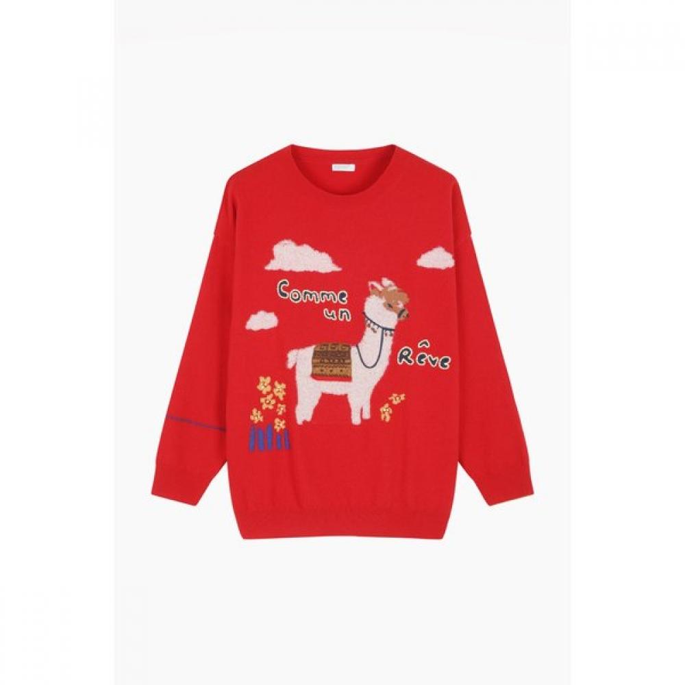 Вязаный джемпер Benetton Bakpf7561 RD (red)/OS