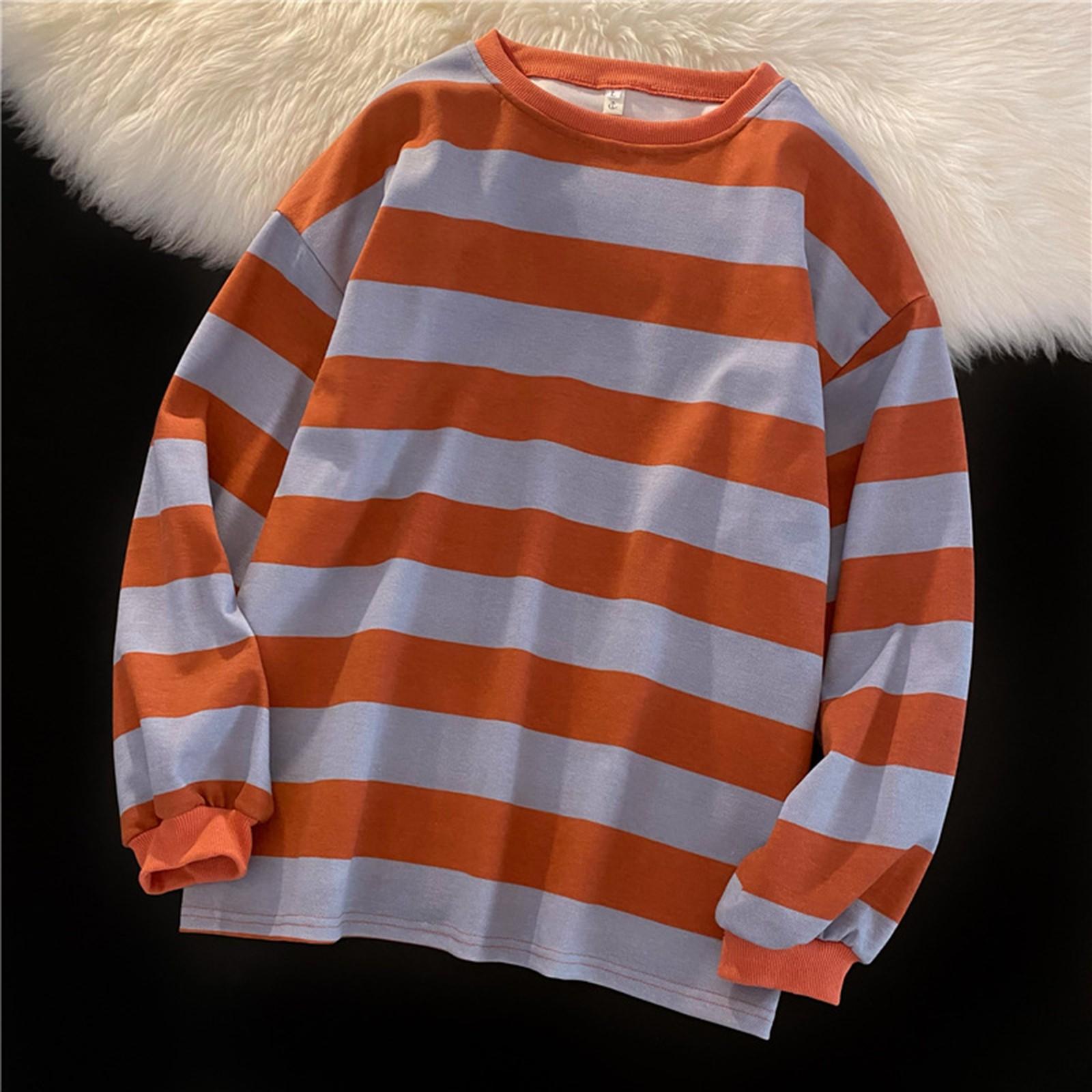 

Женская весенняя полосатая длинная толстовка с люрексом, свободный верх L