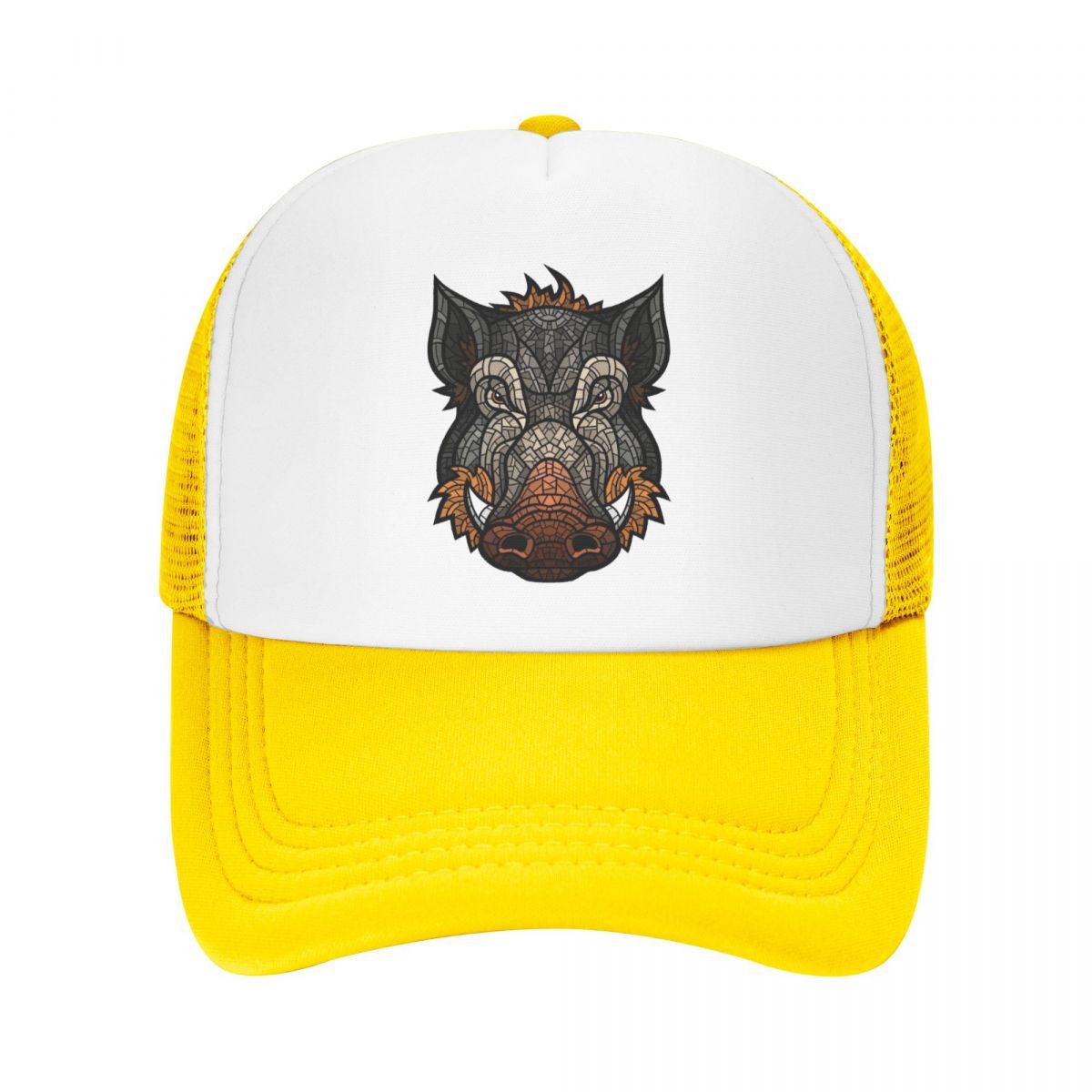 

Мода унисекс дикий кабан дикая свинья шляпа дальнобойщика регулируемая бейсболка для взрослых WoUnisex унисекс хип-хоп кепки Snapback шляпы от солнца Trucker Hat