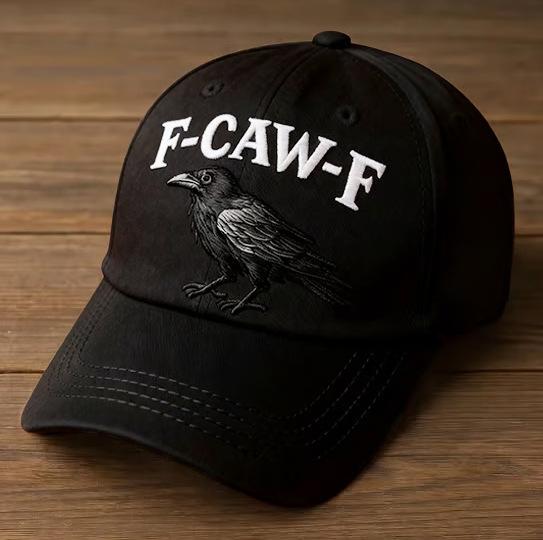 Amazon Popular Fashion 3D Digital Printing Baseball Cap F-Caw-F Crow Hat Crow Cap
