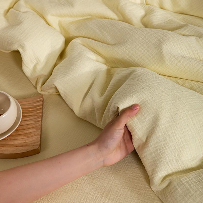 100% Cotton Double Gauze Bedding Set Soft Breathable Bed Sheets Duvet Cover Single Beds