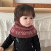 Children's Thick Knit Neck Gaiter Scarf with Ear Loops - Warm, Windproof, and Trendy