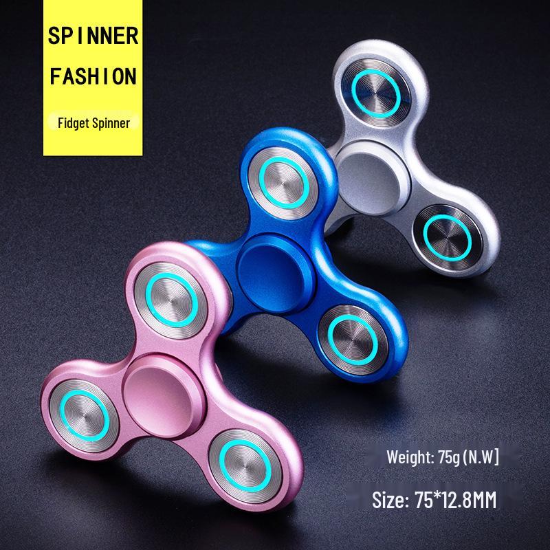 Luminous Metal Alloy Fidget Spinner: Stress Relief Toy for Night Glow