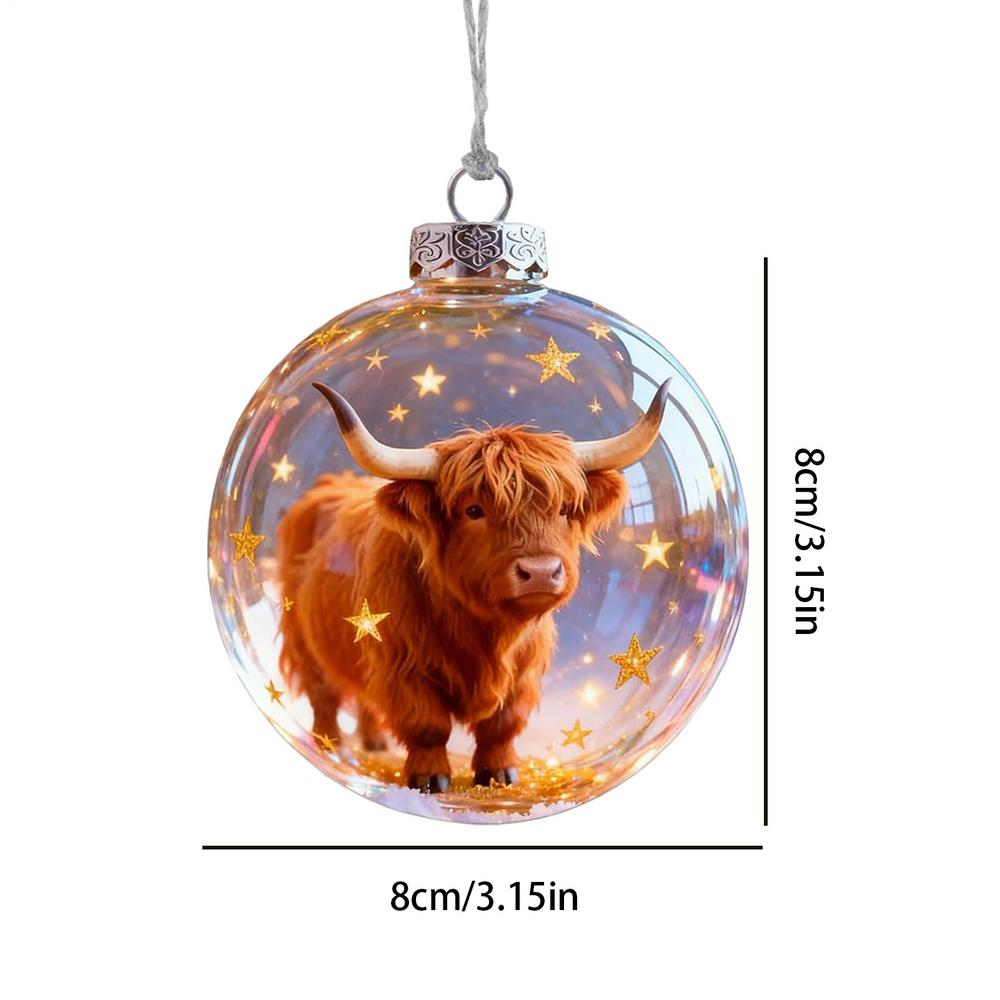 Christmas Balls Ornaments 3D Animal Ball Festive Decoration Holiday Decor Pendant Ornament for Wall Study Office Wreath Mantel