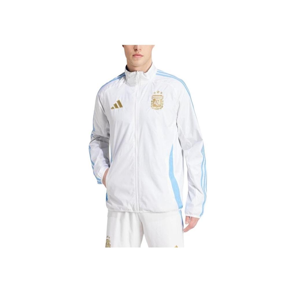 Adidas Argentina National Team Series Stand-Collar Long-Sleeve Jacket Men Outerwear White Blue IW0219