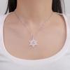 Star of David Hanukkah Menorah Necklace Stainless Steel Hexagram Protection Amulet Religious Pendant Je Jewelry