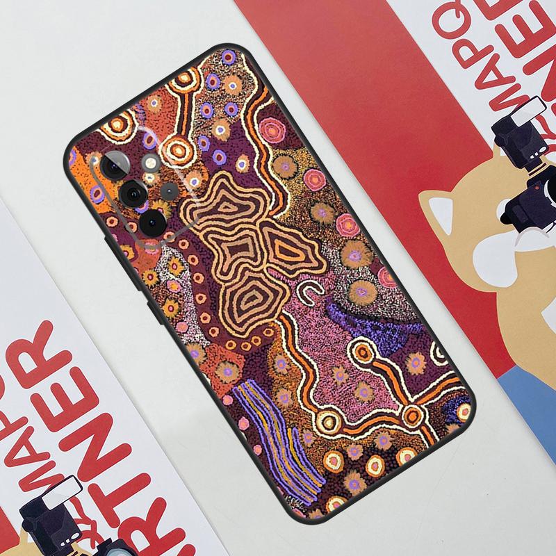 Aboriginal Art Print Case For Samsung Galaxy A52 A32 A12 A56 A36 A16 A13 A23 A33 A53 A54 A34 A14 A15 A35 A55 A17