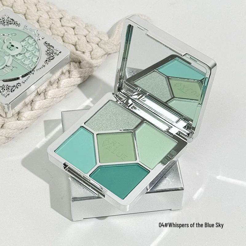 

Dreamy Bear Five-Color Micro-Shimmer Eyeshadow Palette - Versatile Natural Earth Tones