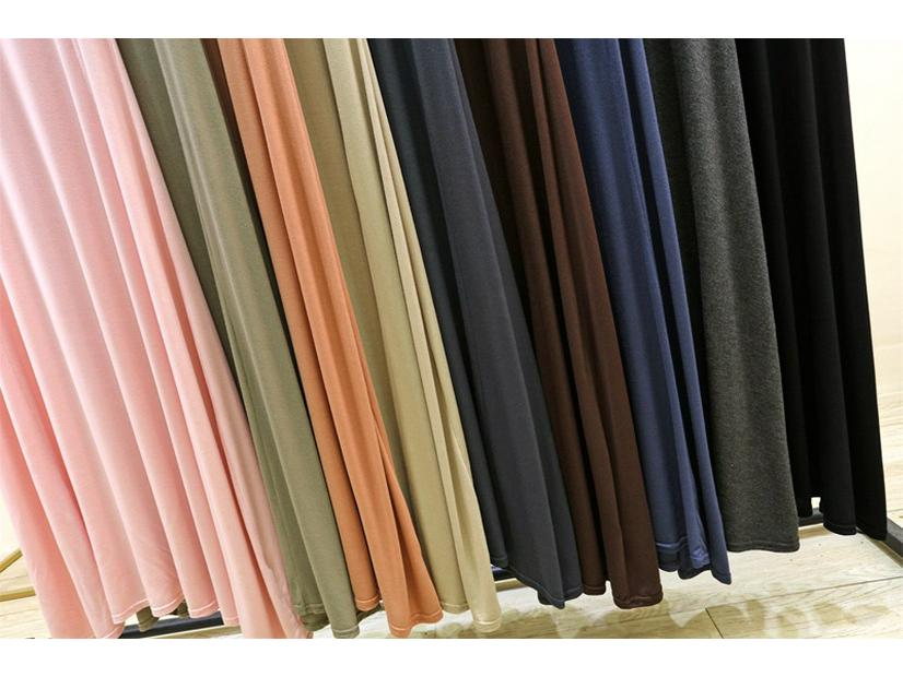 Modal V-Neck Plus Size Casual Long Dress - Women's Spring/Summer