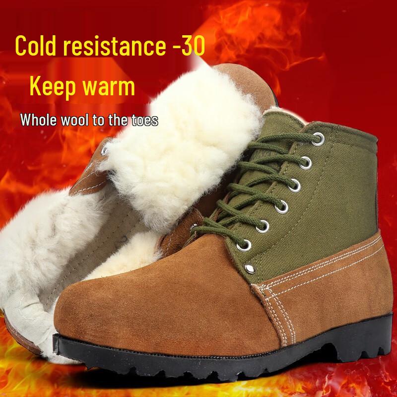 Men's Winter Suede Big-Toe Wool-Lined Boots