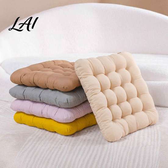 Pressure Relief Pad for Long Sitting Office Chair Cushion Breathable Seat Pad 40x40cm Soft Polyester Cushion Stuffed Floor Home Reading Nook