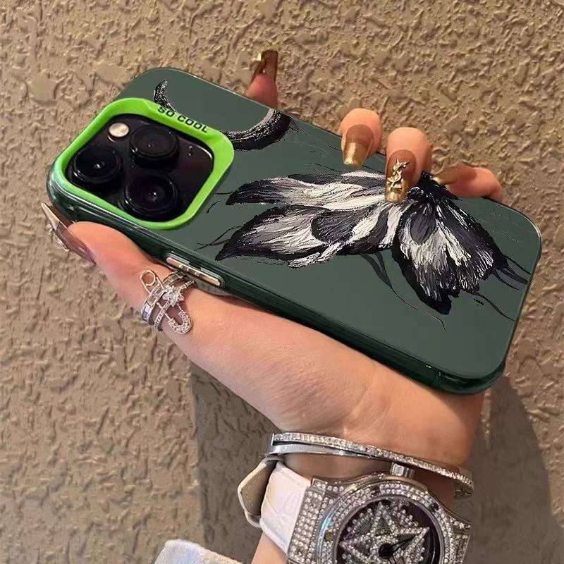 The New Moon Butterfly Is Suitable for Iphone17 Mobile Phone Case Apple 15promax/16 Anti-drop 13pro12/11x.