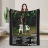 DTMF Mas Fotos Puerto Rico Frog Bad Bunny Album Blanket Soft Plush Throw Blanket For Kids Bedroom Flannel Bedspread Bed Cover