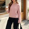Hooded Twist Knitted Cardigan Zipper Rhombus Twisted Long-sleeved Knitted Jacket Korean Casual Autumn and Winter Women's Clothing