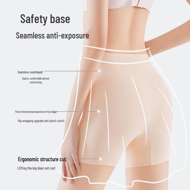 Dushi Liren Women's Ice Silk Seamless Safety Shorts 2-Pack