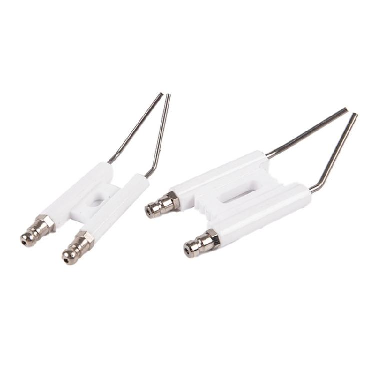 H-Type Ignition Electrodes Ceramic Ignition Double Pin Siamese Ignition Pin Replacement For Oil Burning Ceramic Electrode