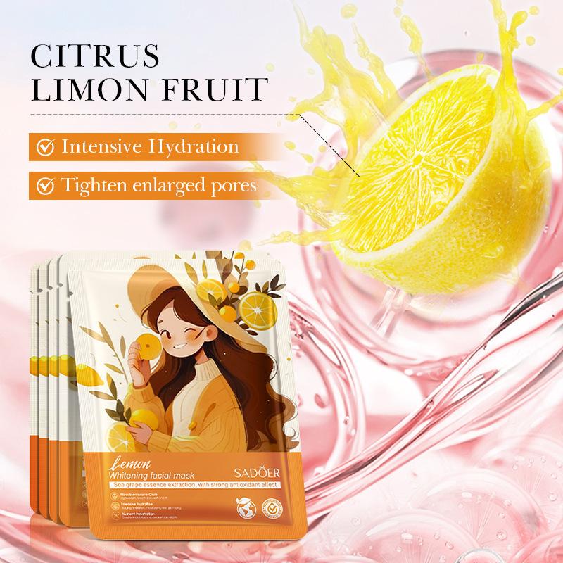 10 Stück SADOER Früchte Gesichtsmasken für das Gesicht Feuchtigkeitsspendend Aufhellend Straffend Hydrierend Gesichtsmaske Schönheit Gesicht Hautpflege Produkte