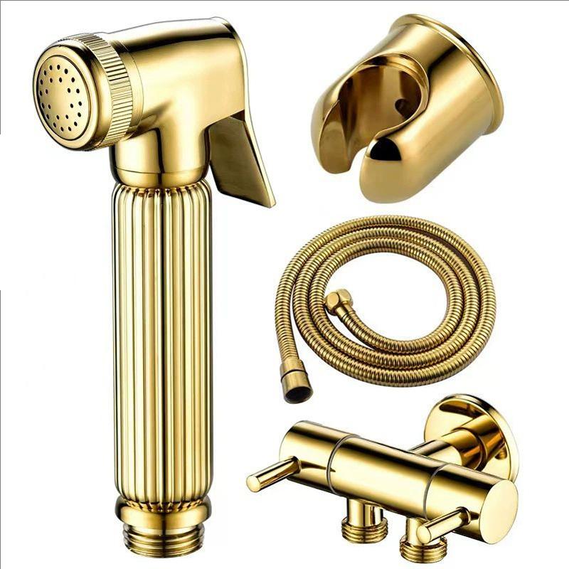 Chrome Bathroom Shower Bidet Sprayer Toilet Hand Spray Gold Brass Bidet Set Toilet Bidet Sprayer Self Cleaning Shower Black