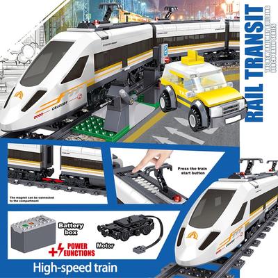 High-speed Electric Train Rail Bricks Educational Toys For Children Gifts