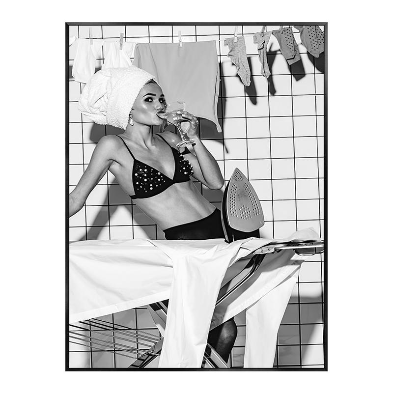 

Посібник із прання Символи Плакати та принти Сексуальна жінка Вивіска пральні Декоративні картини Полотно Настінне мистецтво Картинки Декор Nordic 40x50cm No Framed