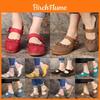 Women Summer Open Toe Floral Beach Walking Slip-on Sandals With Wedge Heel**