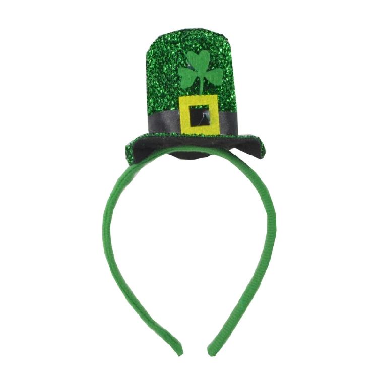 Green Hair Hoop for Luck and Good Fortune on Day Stylish Irish Hat Head Bopper