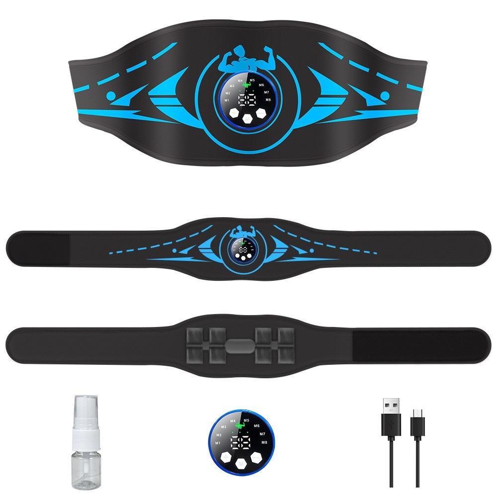 

EMS Тонизирующий пояс для живота Электрический стимулятор мышц Тонер ABS Живот Талия Формирование Массаж Похудение Коррекция фигуры Фитнес синий