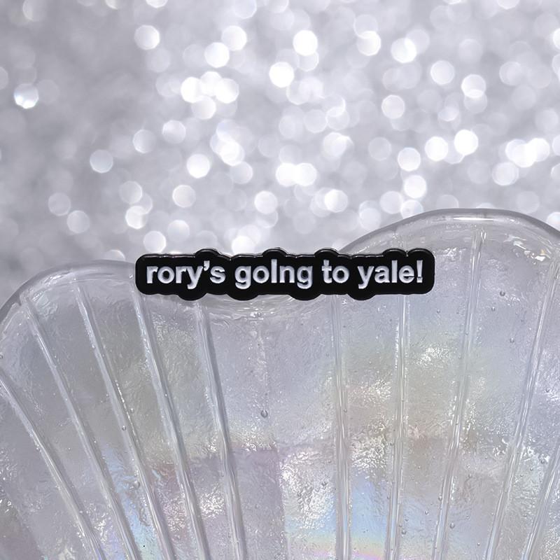Contemporary Going Rory To Yale Brooch Pin Elegant Enamel Design For Special Celebrations