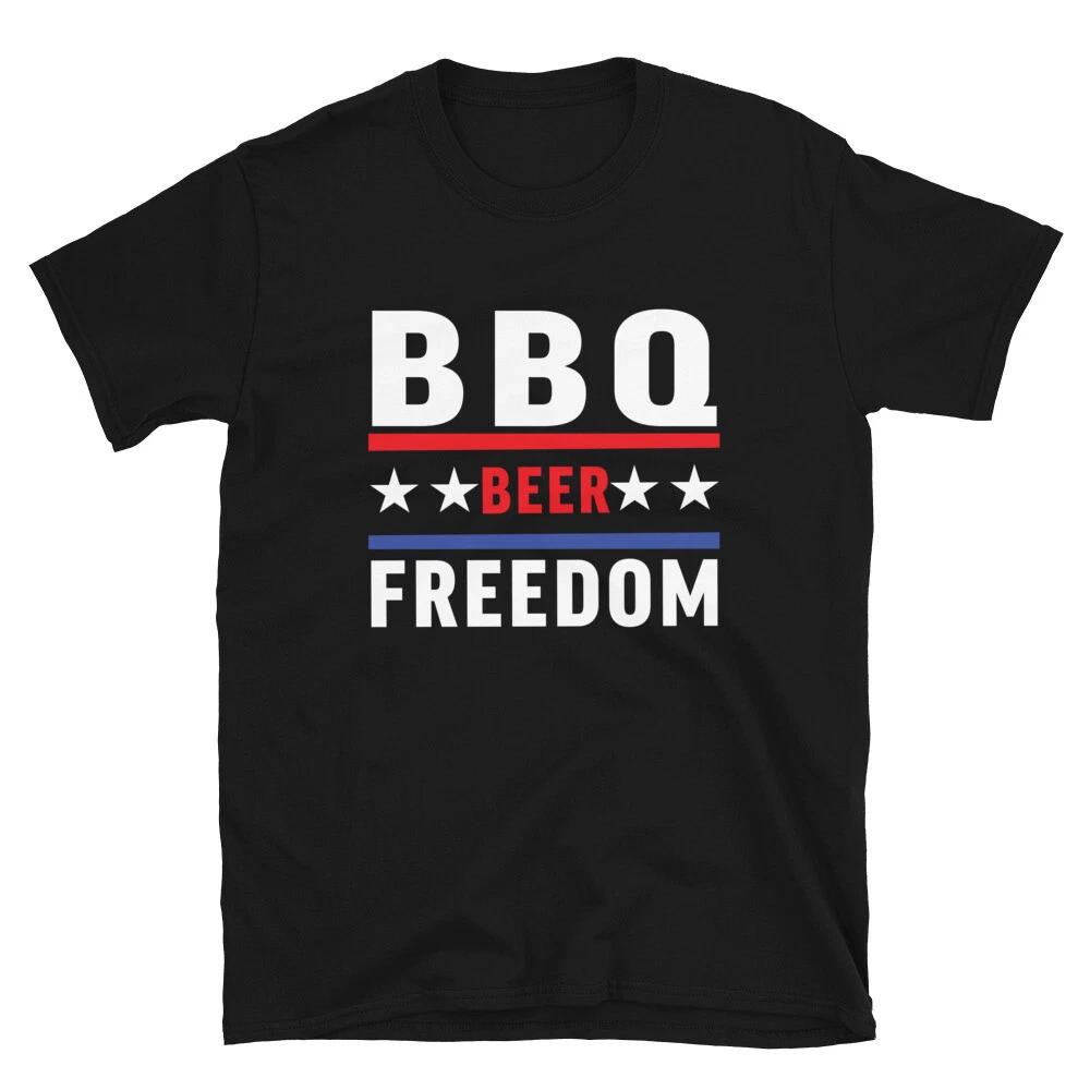 BBQ Beer Freedom USA America 2020 American Men design T-shirt 2 S