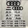 2026 Car Rear Trunk Emblem Sticker For Audi A3 A4 A5 A6 A7 A8 Q3 Q5 Q7 Original Size Quarrto Sline Emblem ABS Black Refit Accessories