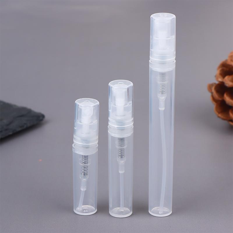 10 Stück 2/3/5 ml Mini Klare Kunststoff Leere Parfümflasche Nachfüllbare Sprühflasche Zerstäuber Behälter Damen Reise Parfümflaschen