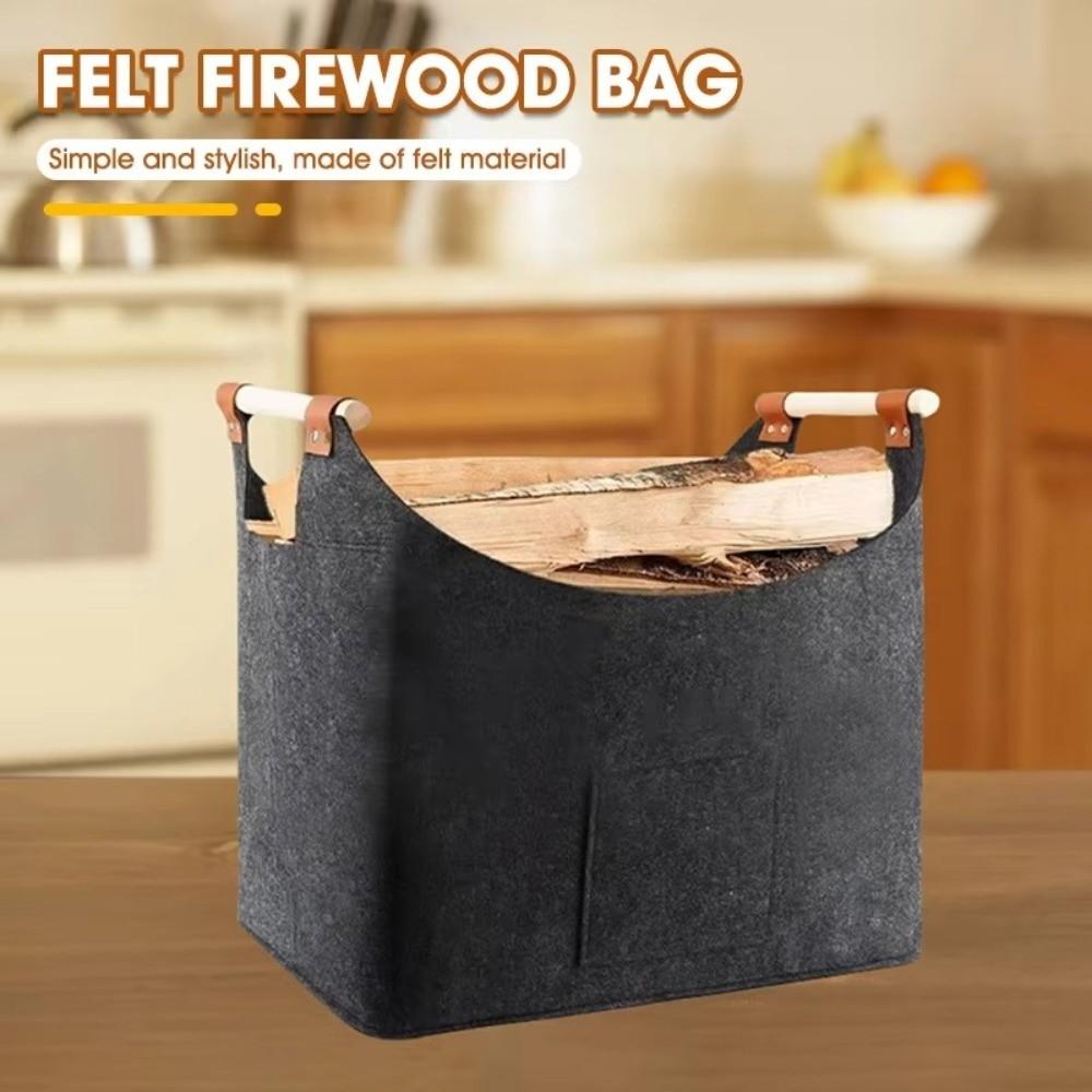 Heavy Duty Firewood Storage Bin Collapsible Clothes Storage Basket  Wood Storage