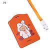 Card Pouch Convenient Cartoon Design Cute Multifunctional Bus Card Protector with Lanyard