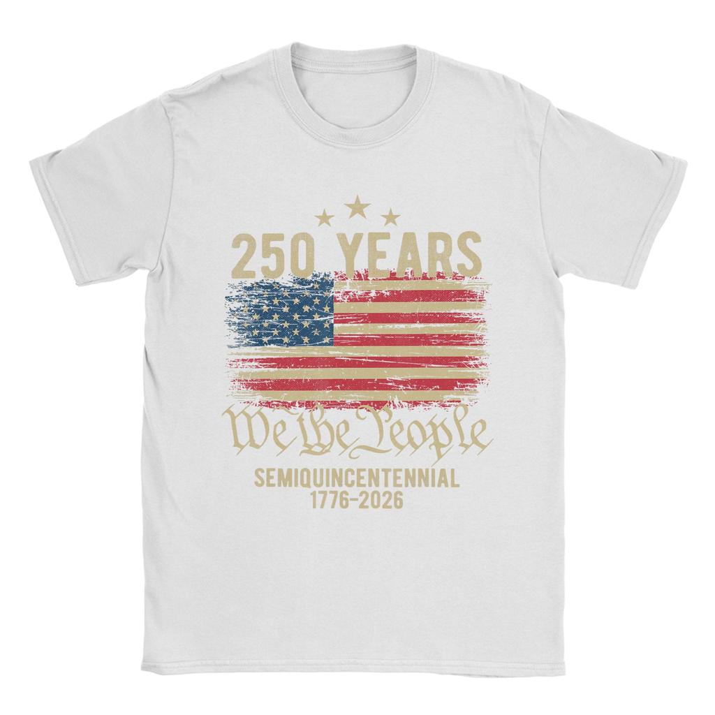 Years American Flag Th Anniversary USA TShirt Beach  100 Cotton TShirts For Unisex Harajuku Design Tshirt Short Sleeve Clothes
