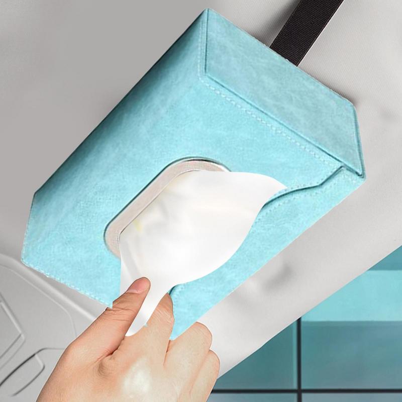 Tissue Holder For Car Soft Tissue Box Cover Napkin Holder Multi-functional Towel Box Cover Tissue Box For Holds Mobile Phones
