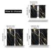 Black Gold Marble Window Curtains Suitable Bedroom Bathroom Living Room Drapes Design Art Curtain Set Of 2 Modern Made Polyester Washable Area Ready