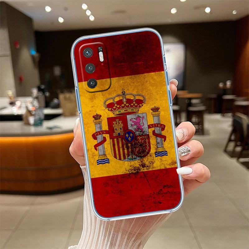 RE54 Spain Flag Transparent Phone Case for Motorola Moto G40 G04 G05 One Ace Action  Fusion + Plus Hyper Macro Vision Zoom
