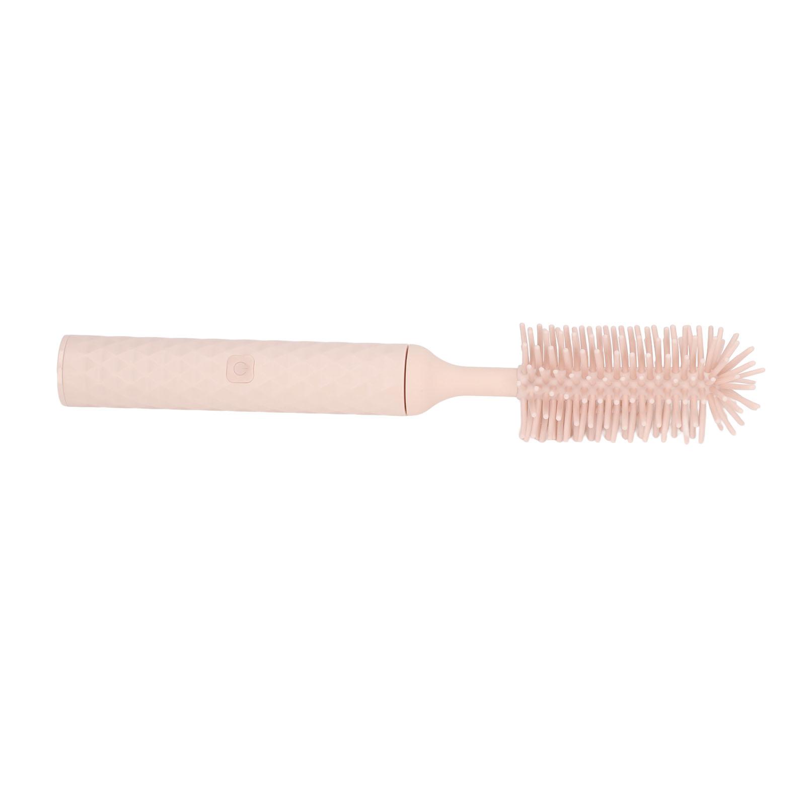 Bottle Cleaning Brush IP65 Waterproof Electric 2 Speeds Rotating Silicone   Silicone Straw Brush Set