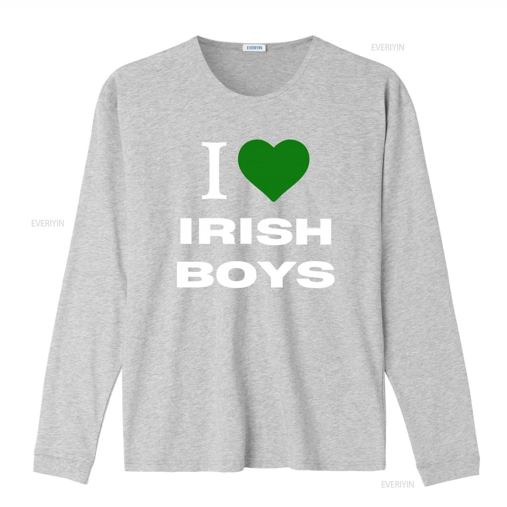 I Heart Irish Boys T Shirt Love Trendy Y2K St Patricks Day Lucky Slogan vintage Washed Soft Slightly Casual designer clothes