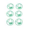 100Pcs Cute Paper Clips Green Thumb Up Style Anti Slip Strong Clamping Fancy Paperclips for Working Study Home