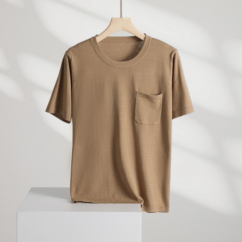 Thin Style, Round Neck, Short Sleeves for Women, Summer Style, Silky, Soft and Loose T-shirt, Fashionable and Versatile