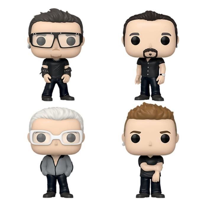 Figurines pop! - funko - u2 pack 4 - vinyle 9 cm - présentoir décor - mixte