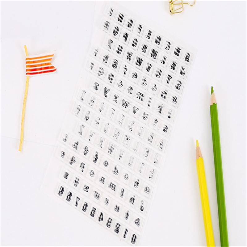Classic PVC Silicone Stamp Transparent English Letters Alphabet Office Supplies Rubber Stamp Clear DIY Scrapbooking Stationery